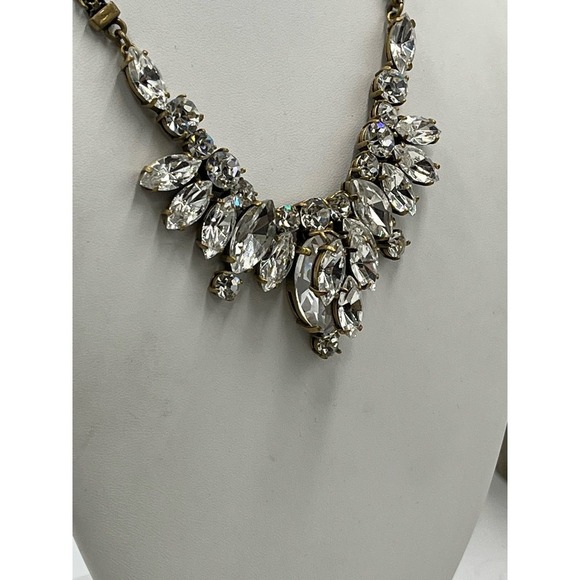 J. Crew Faceted Multi-Shaped Rhinestone‎ Stacked 3D Prong set Necklace on ebay - Picture 8 of 14
